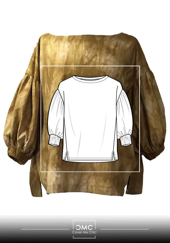 puff sleve tunic cutting sewing