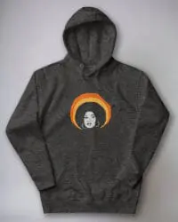 Power in the Afro Hoodie Charcoal Heather
