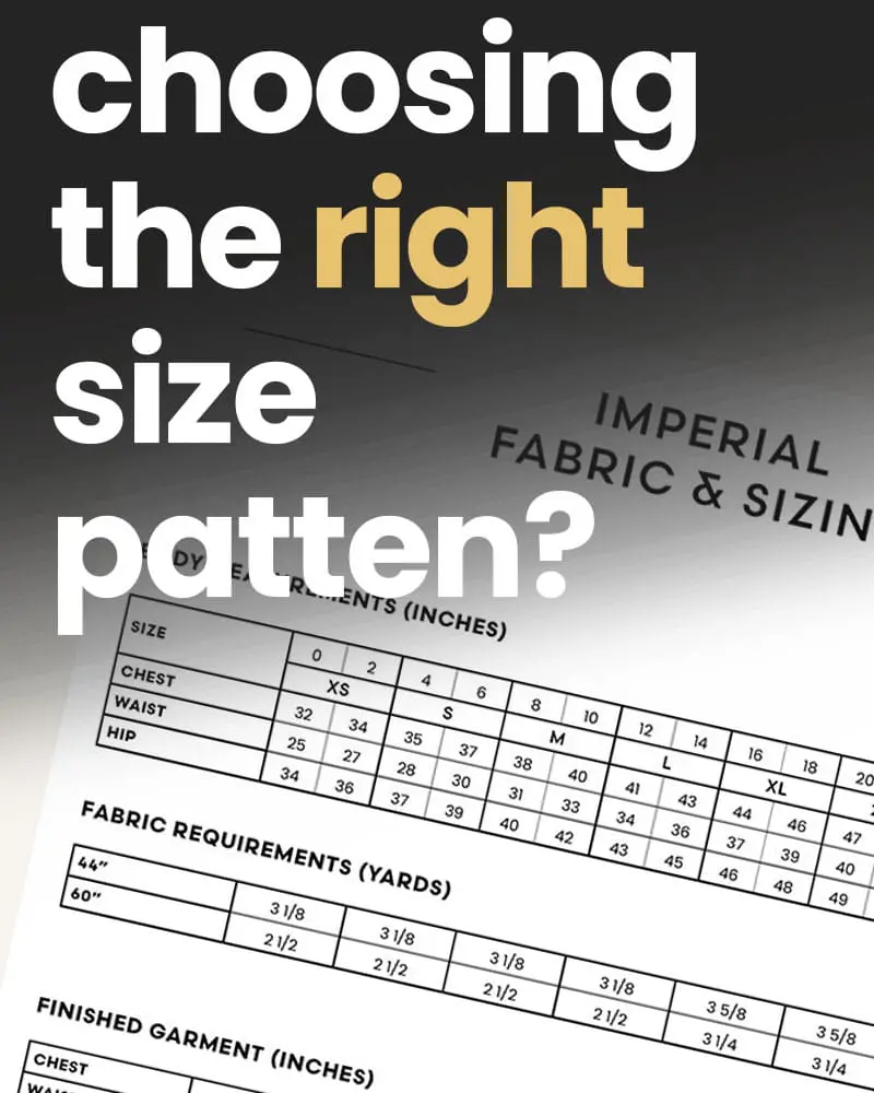 choose the right size pattern