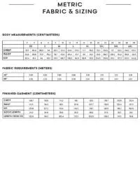 mumina shirt dress metric sizing