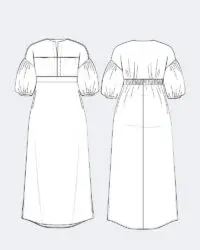 Yaxza A-line dress view B b+w