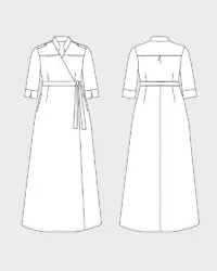 maxi wrap dress b+w