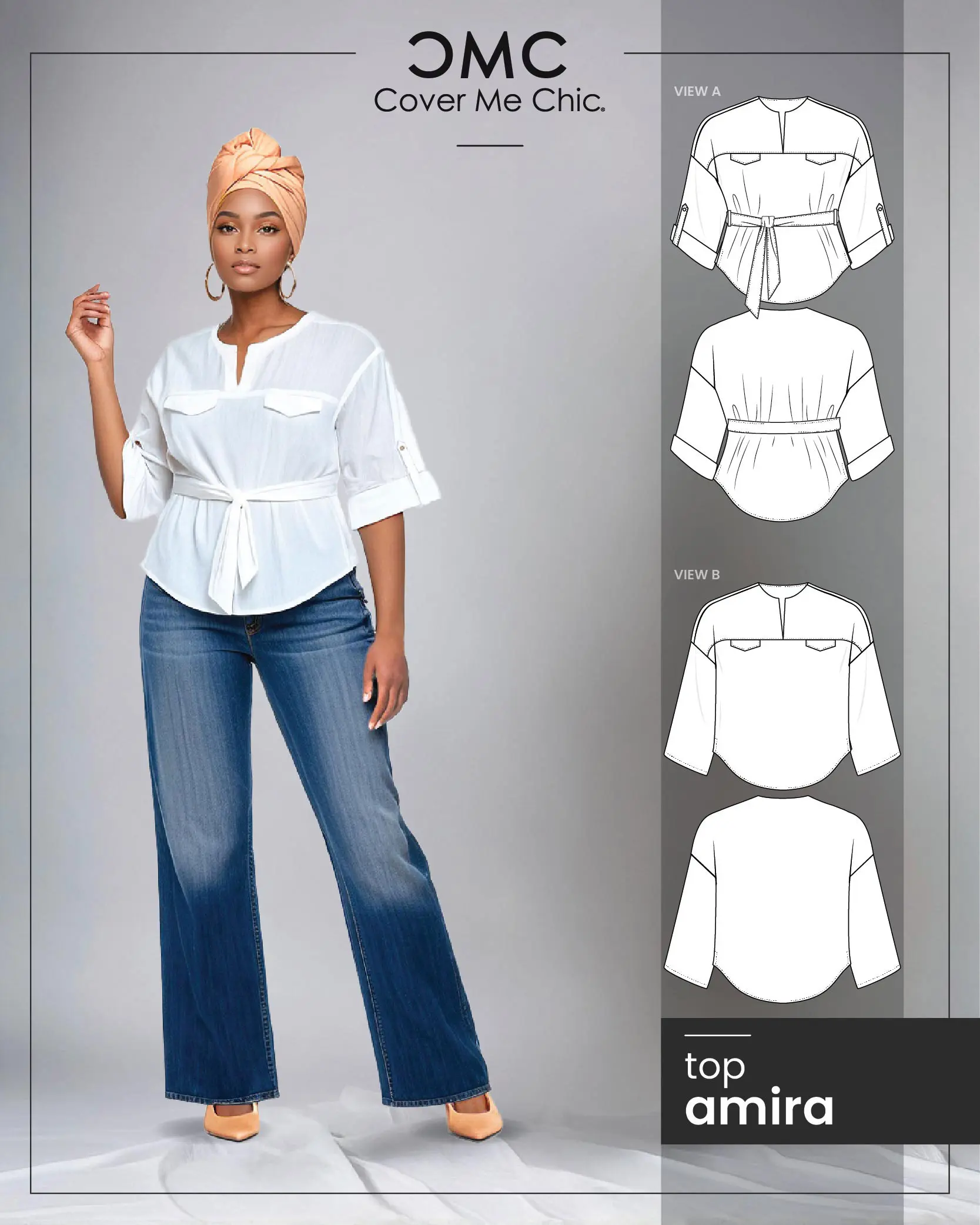 Amira top pdf sewing pattern