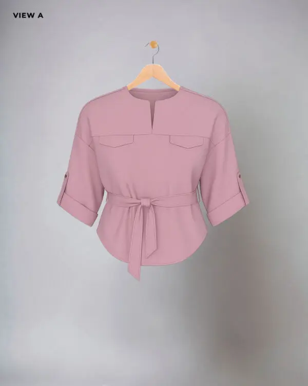 Amira top sewing pattern view A