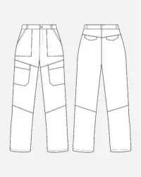 Adira Cargo pant B+W