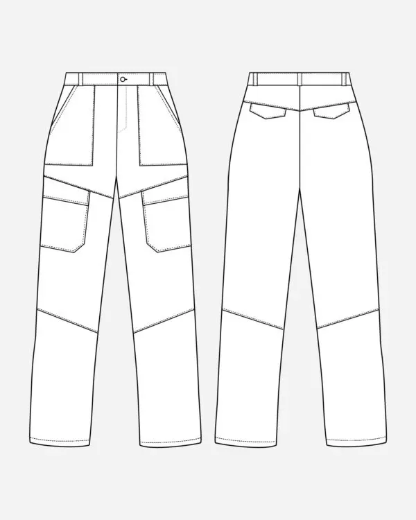 Adira Cargo pant B+W
