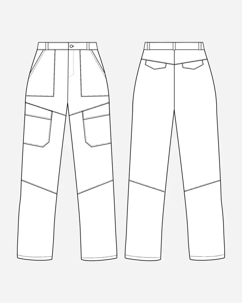 Adira Cargo pant B+W
