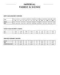 Imperial fabric and sizing Adira Cargo Pant