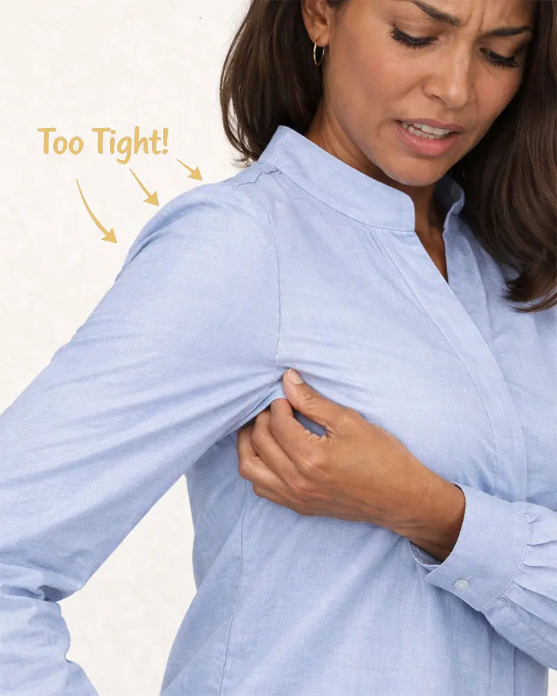 Sleeve and armhole adjustment