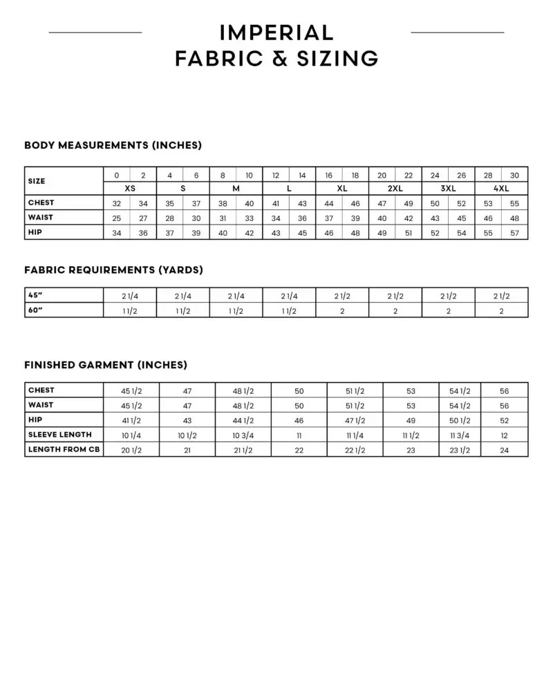iman top imperial sizing