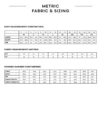 iman top metric sizing
