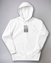 Cover Me Chic Logo Embroidered Hoodie White