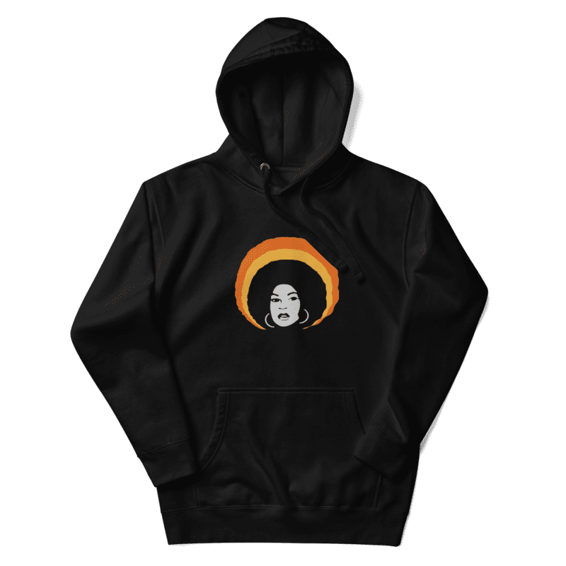 Power in the Afro Hoodie Black