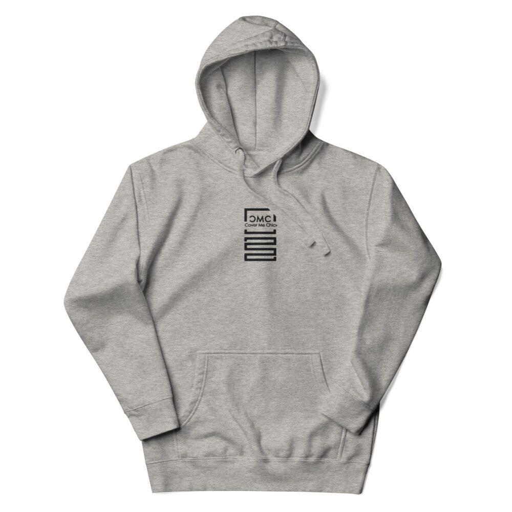 Cover Me Chic Logo Embroidered Hoodie Grey