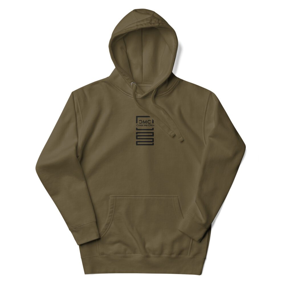 Cover Me Chic Logo Embroidered Hoodie Military Green