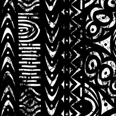 Tribal Hut Black & White