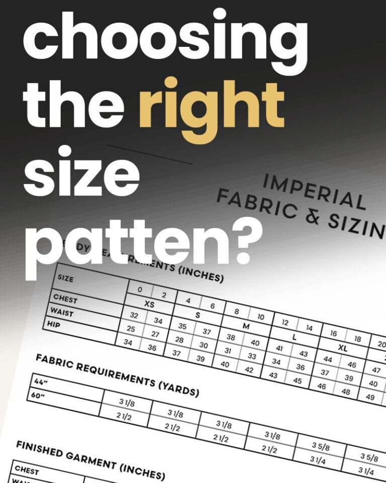 choose the right size pattern