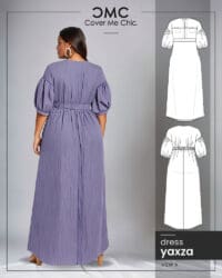 Yaxza A-Line Maxi Dress PDF pattern view A back