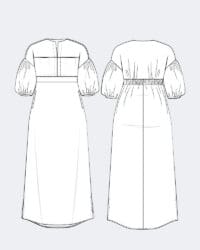 Yaxza A-line dress view B b+w