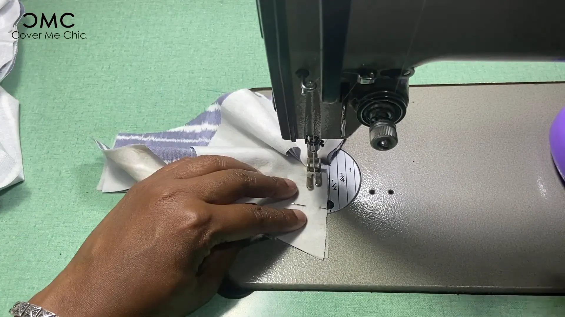 Sewing front facing right sides together at shoulder seams